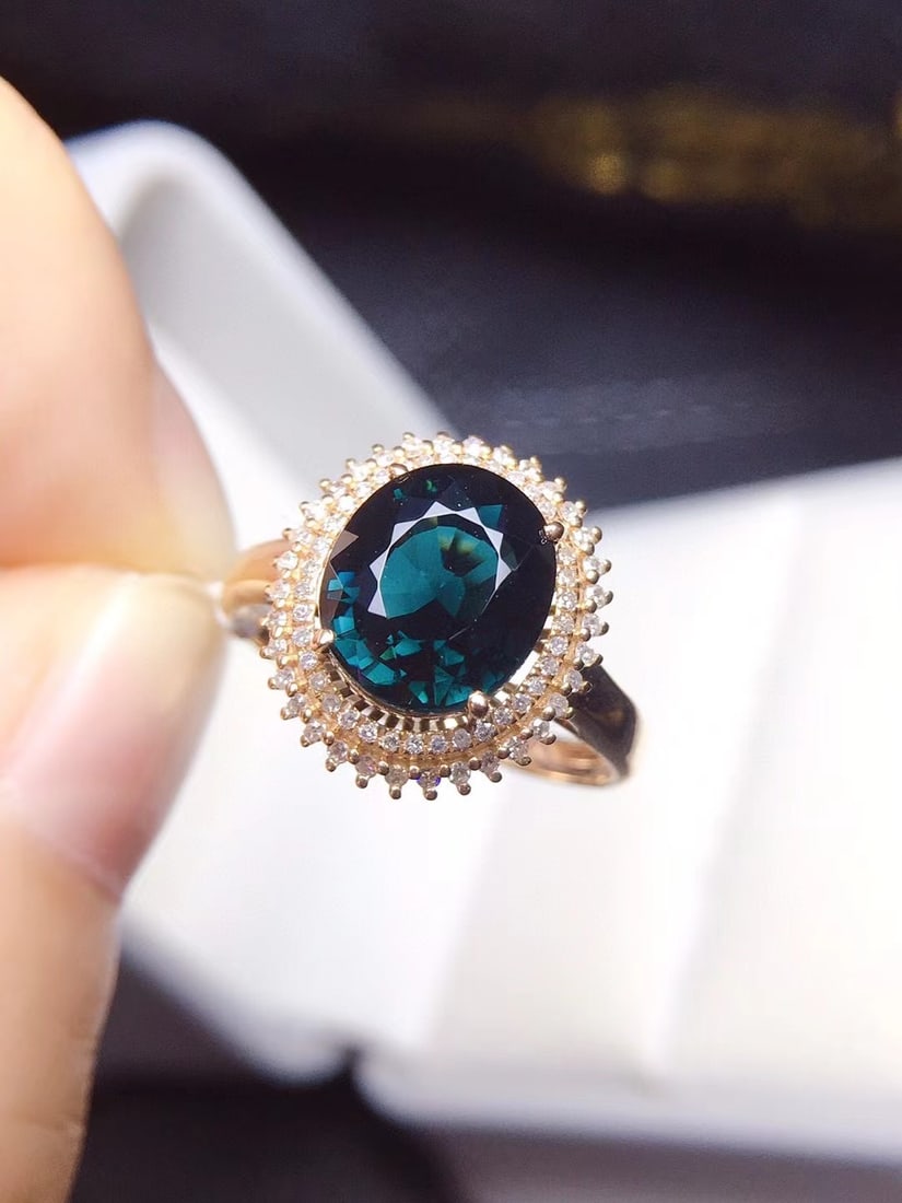 Diamond and tourmaline ring - 3