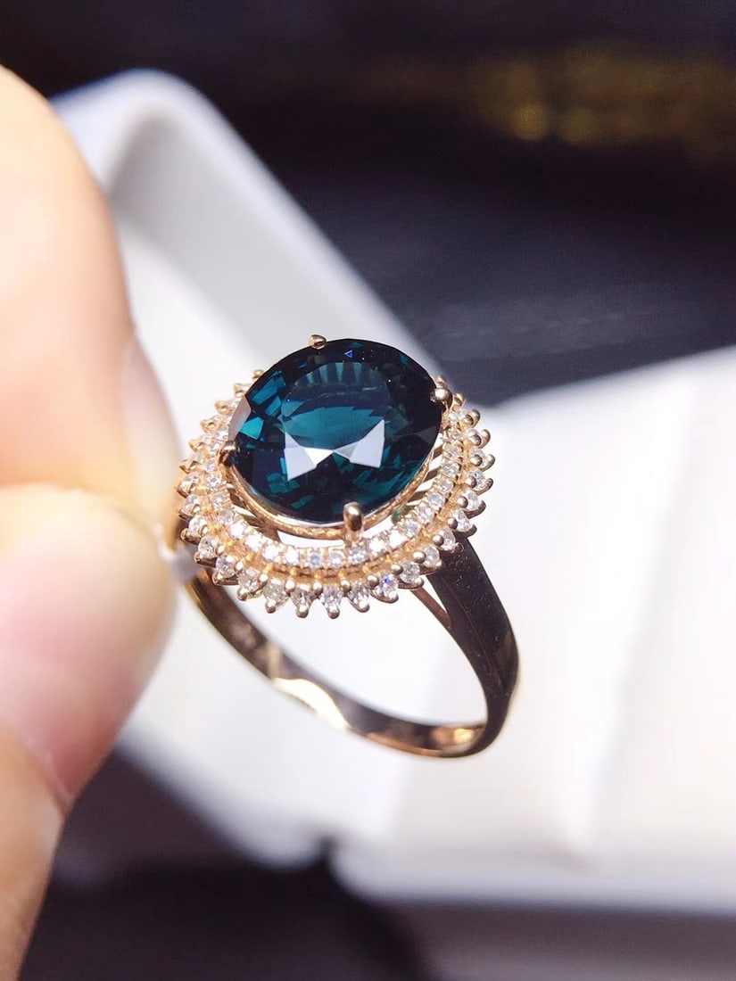 Diamond and tourmaline ring - 5