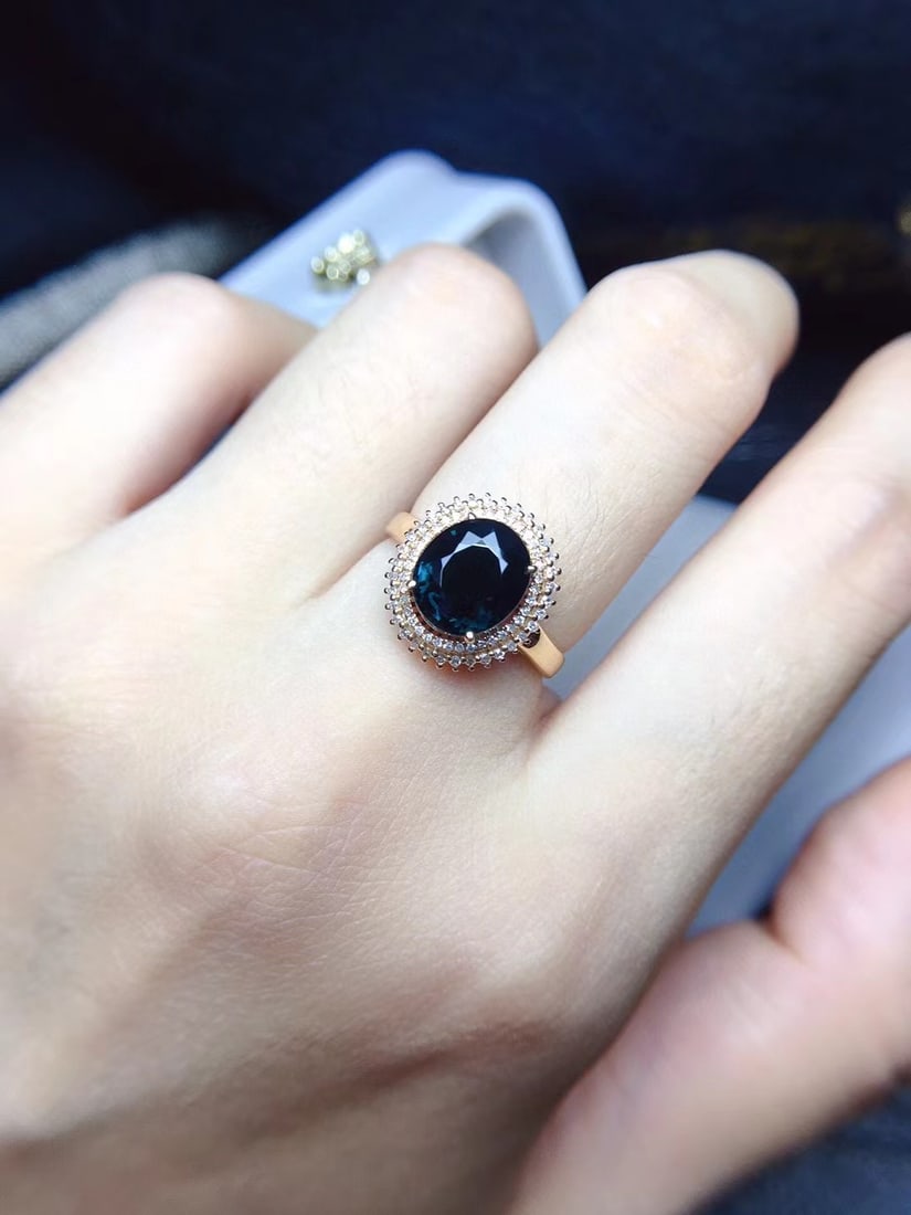 Diamond and tourmaline ring - 6