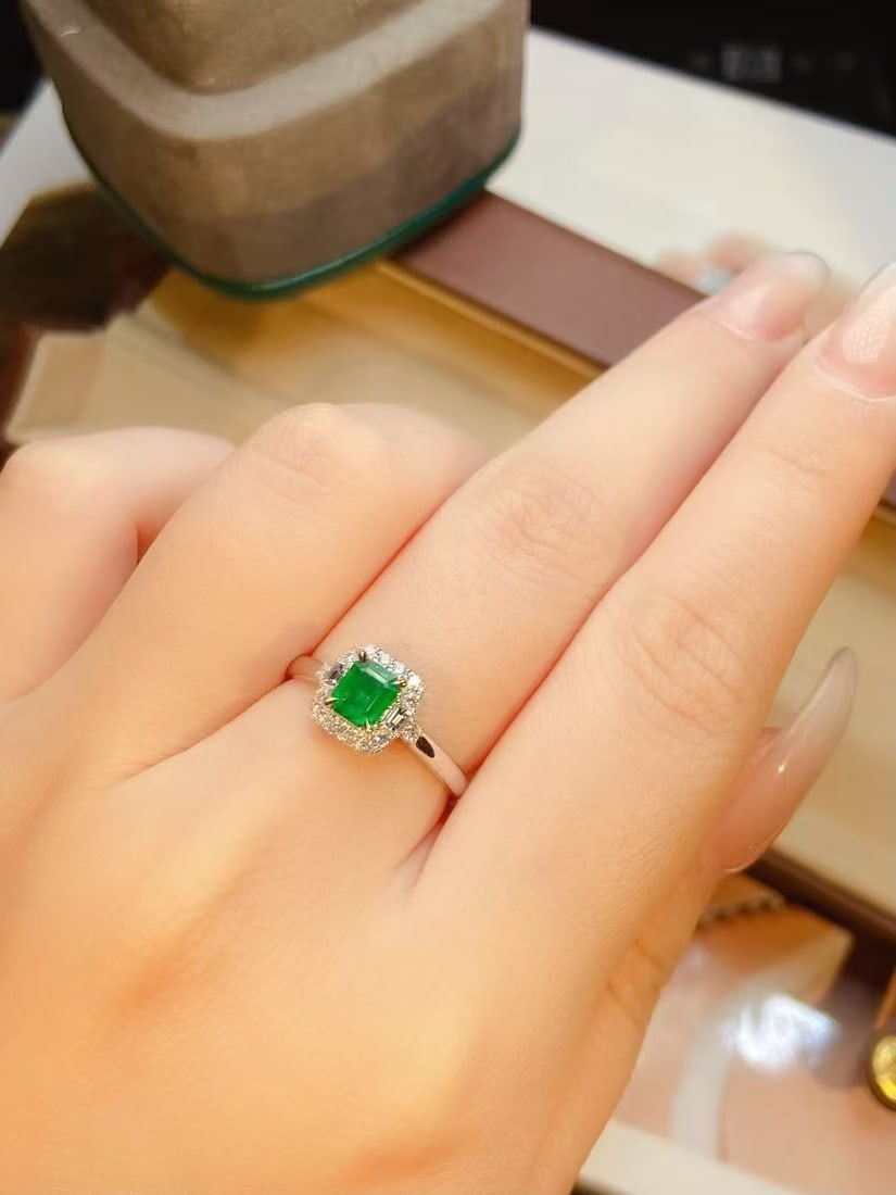 18K gold emerald ring - 3