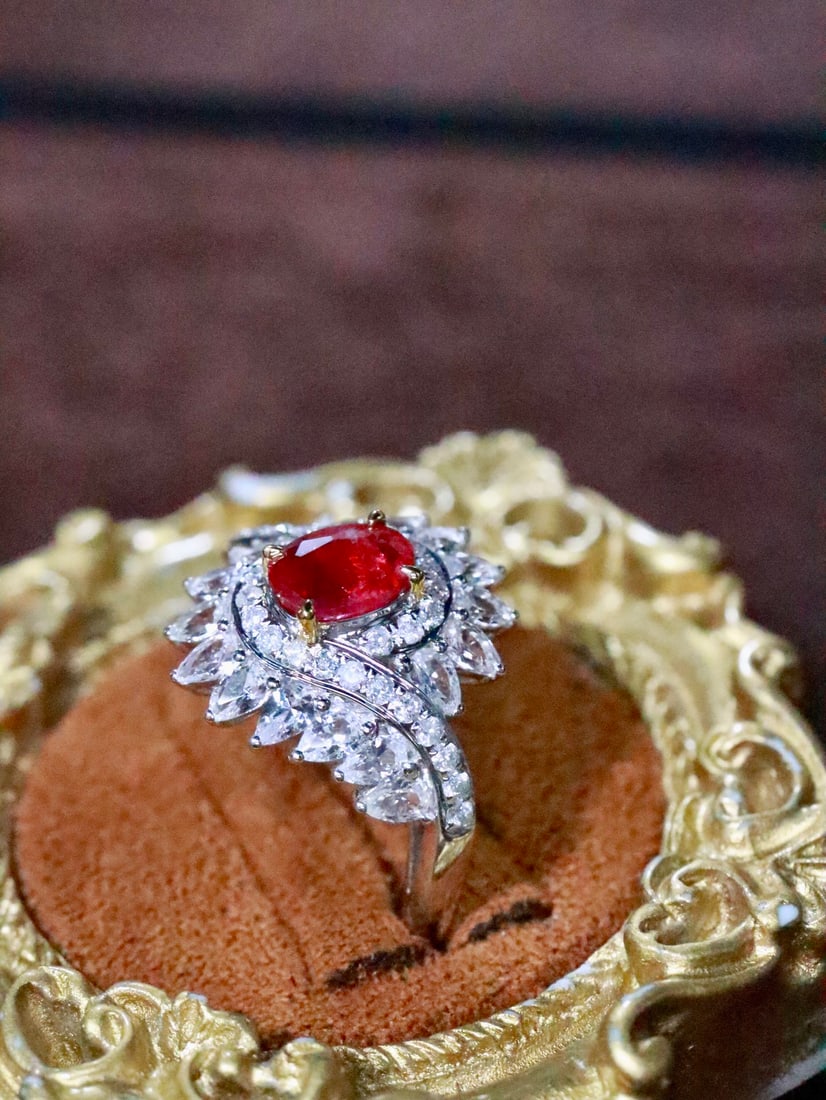 18K gold ruby ring - 4