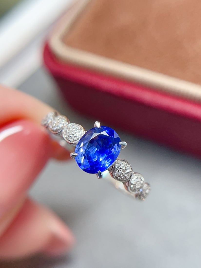 18K gold sapphire ring - 2