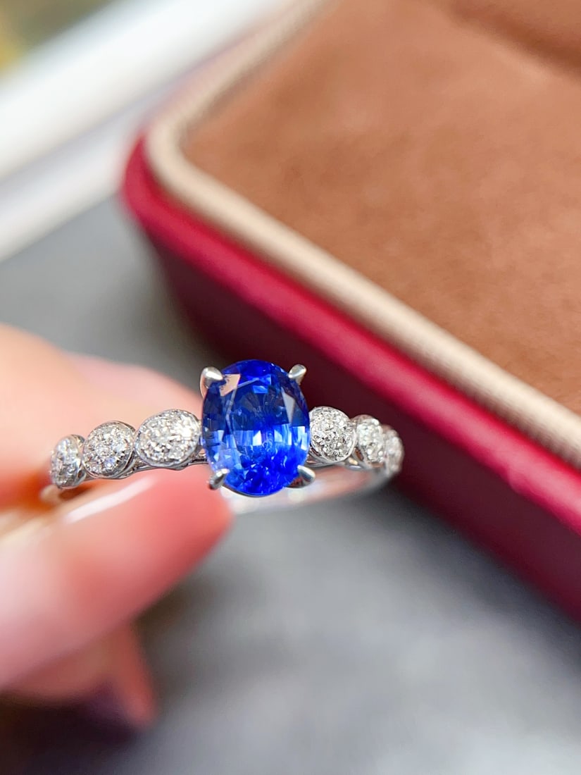 18K gold sapphire ring - 3