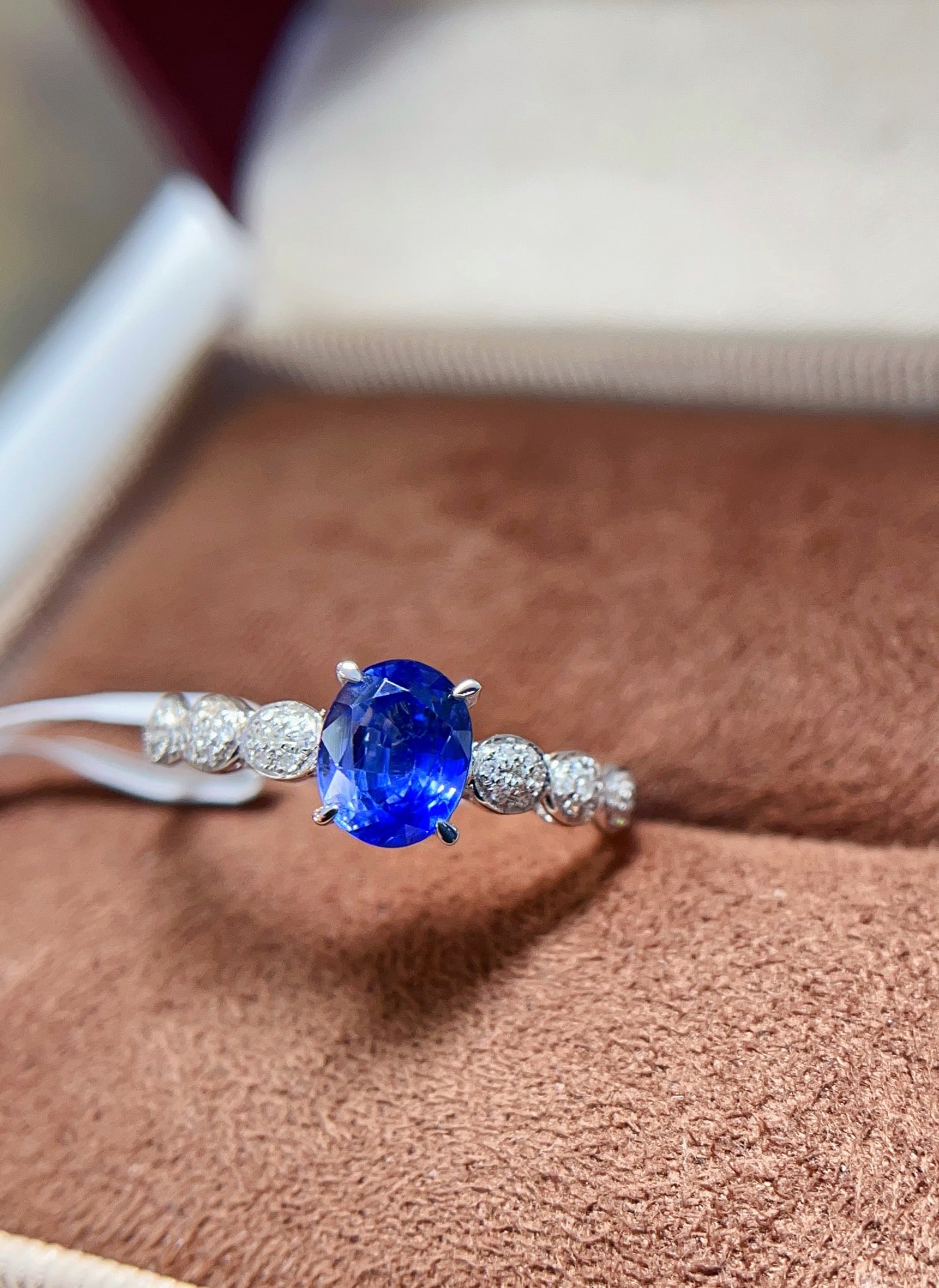 18K gold sapphire ring - 5