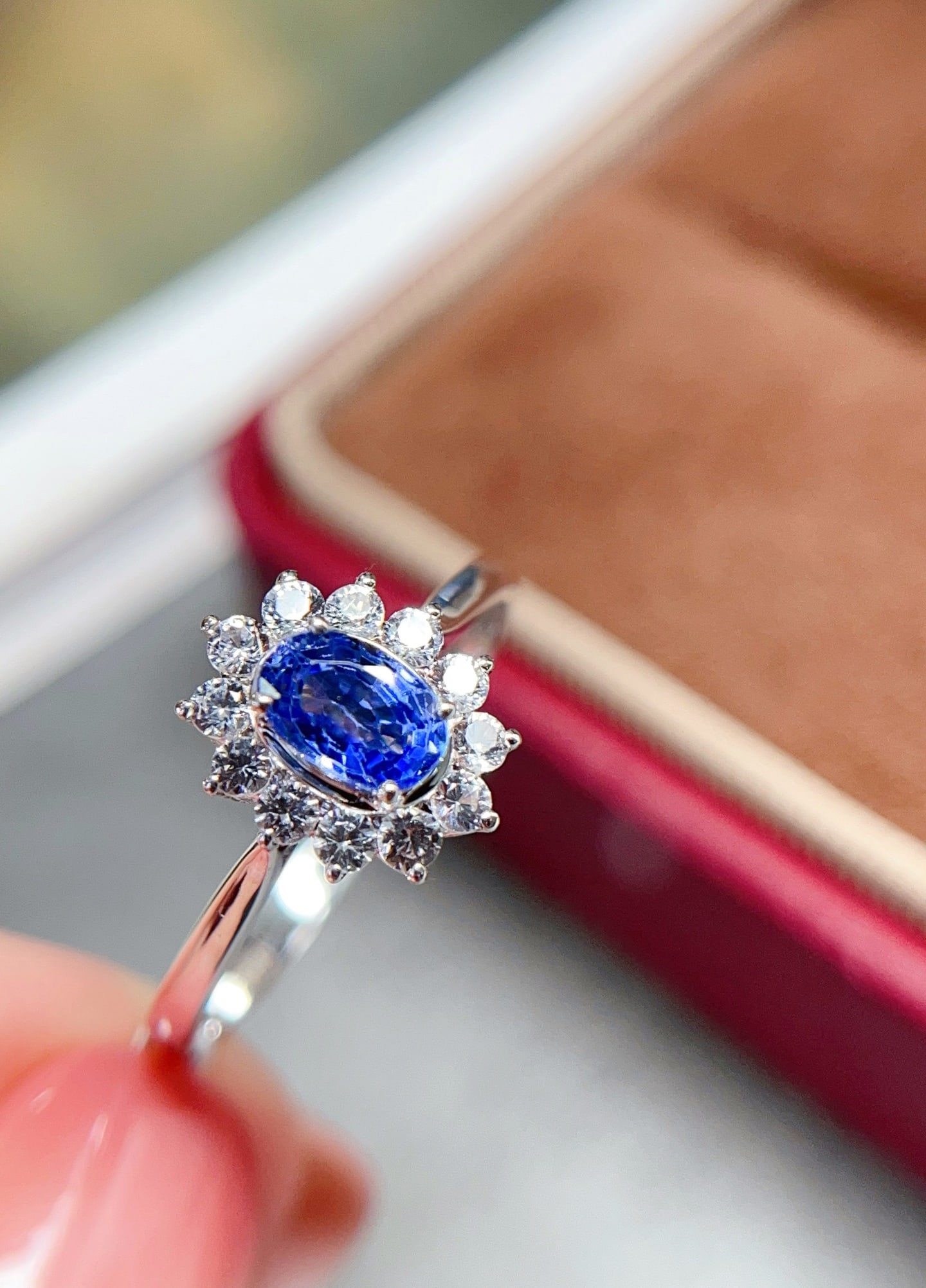 18K gold sapphire ring - 2