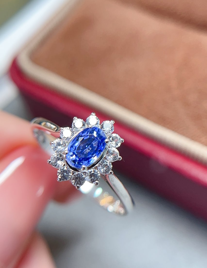 18K gold sapphire ring - 3