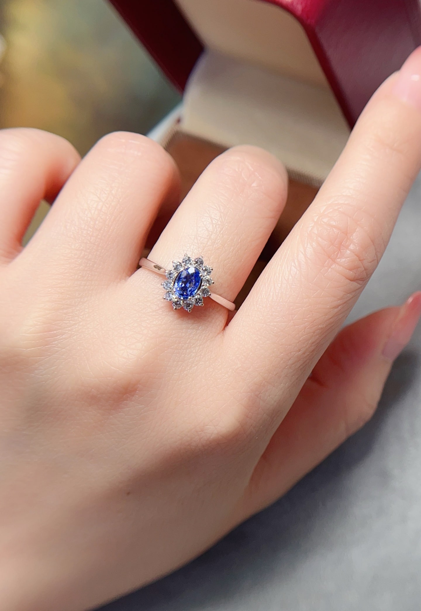 18K gold sapphire ring - 4