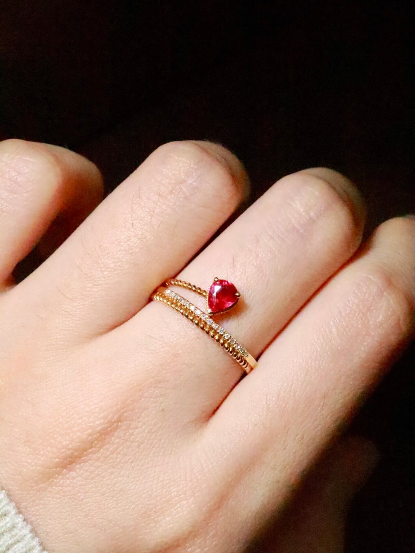 18K Gold Ruby Ring - 5