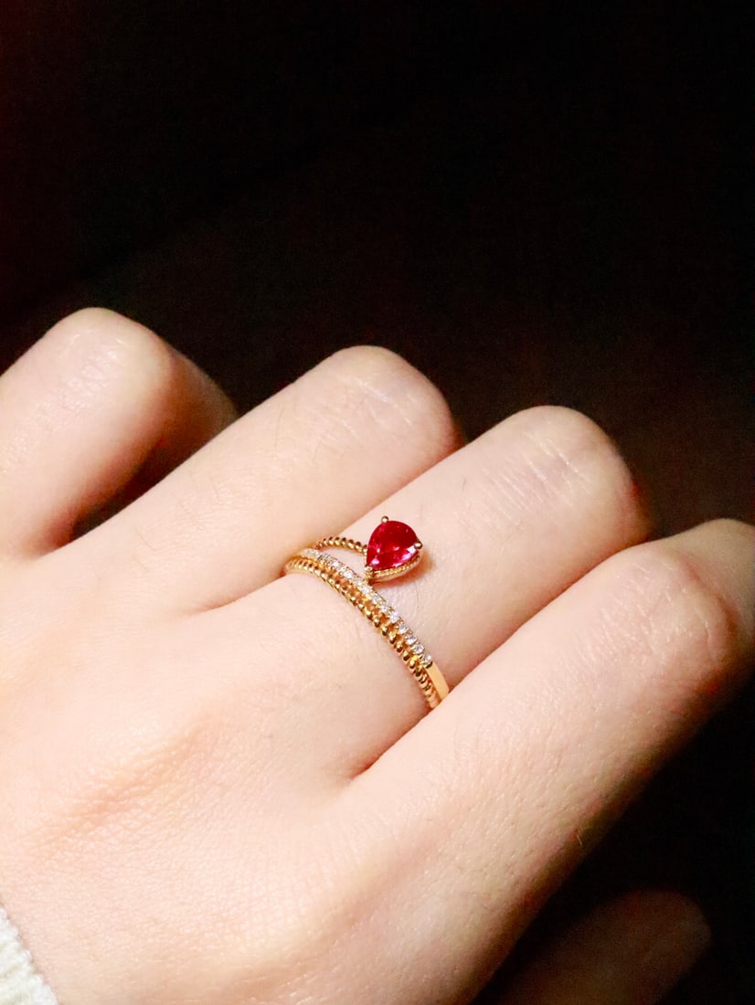 18K Gold Ruby Ring - 6