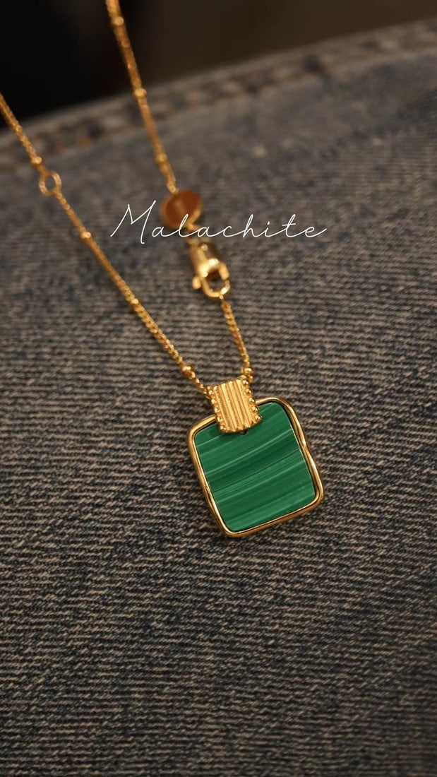 Peacock stone necklace - 2