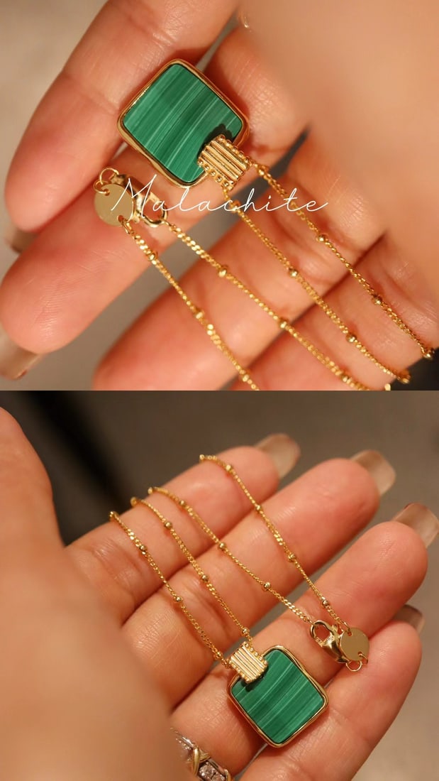 Peacock stone necklace - 6