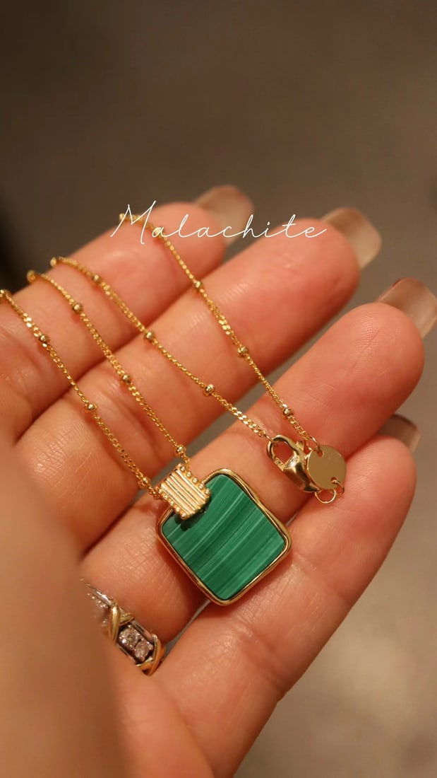 Peacock stone necklace - 7