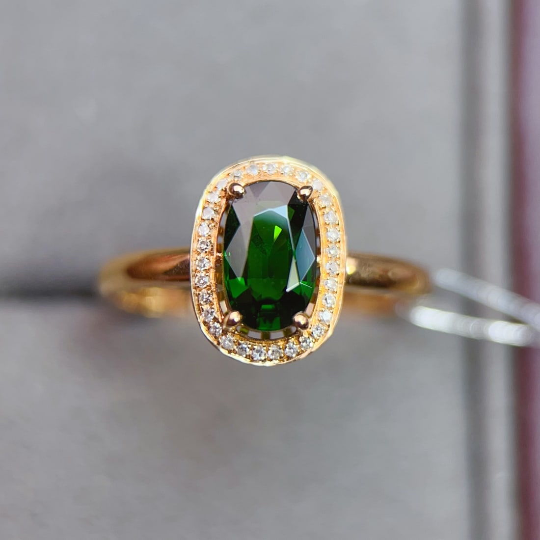 18K Gold Diamond and Tourmaline Ring - 2