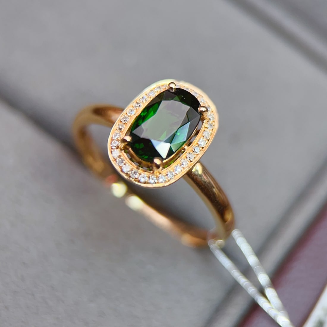 18K Gold Diamond and Tourmaline Ring - 4
