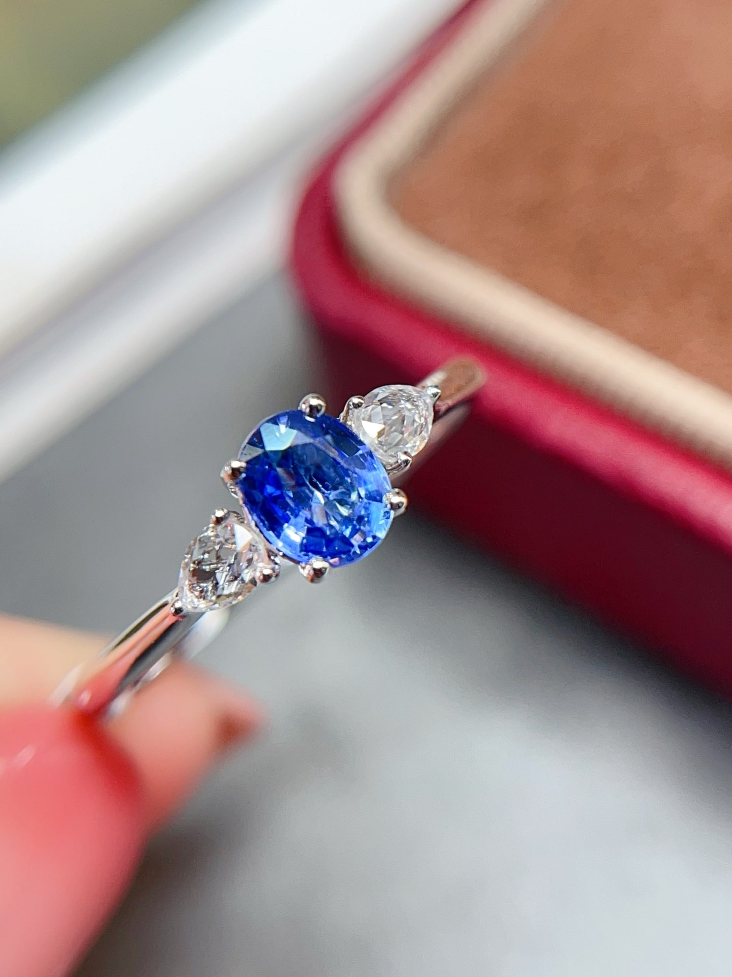 18K gold sapphire ring - 2