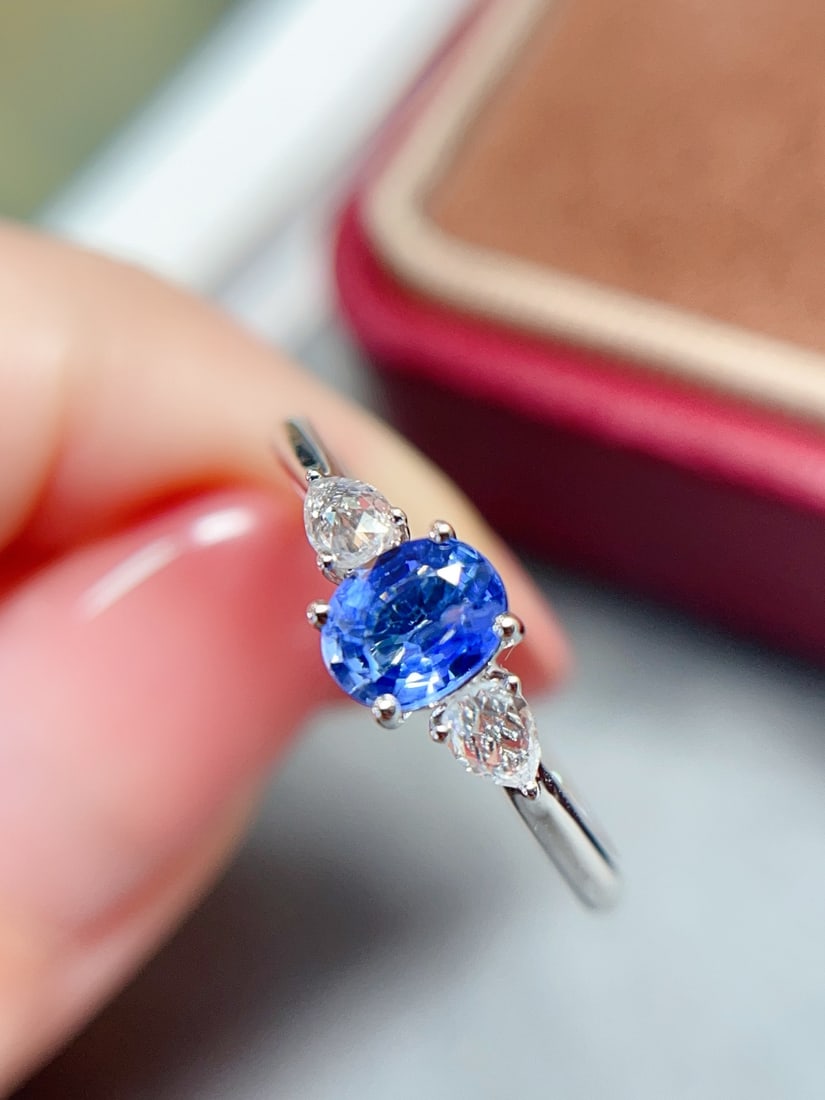 18K gold sapphire ring - 3