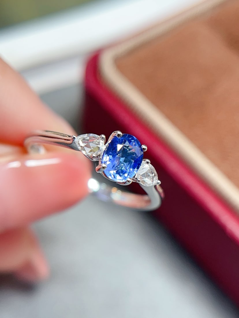 18K gold sapphire ring - 4