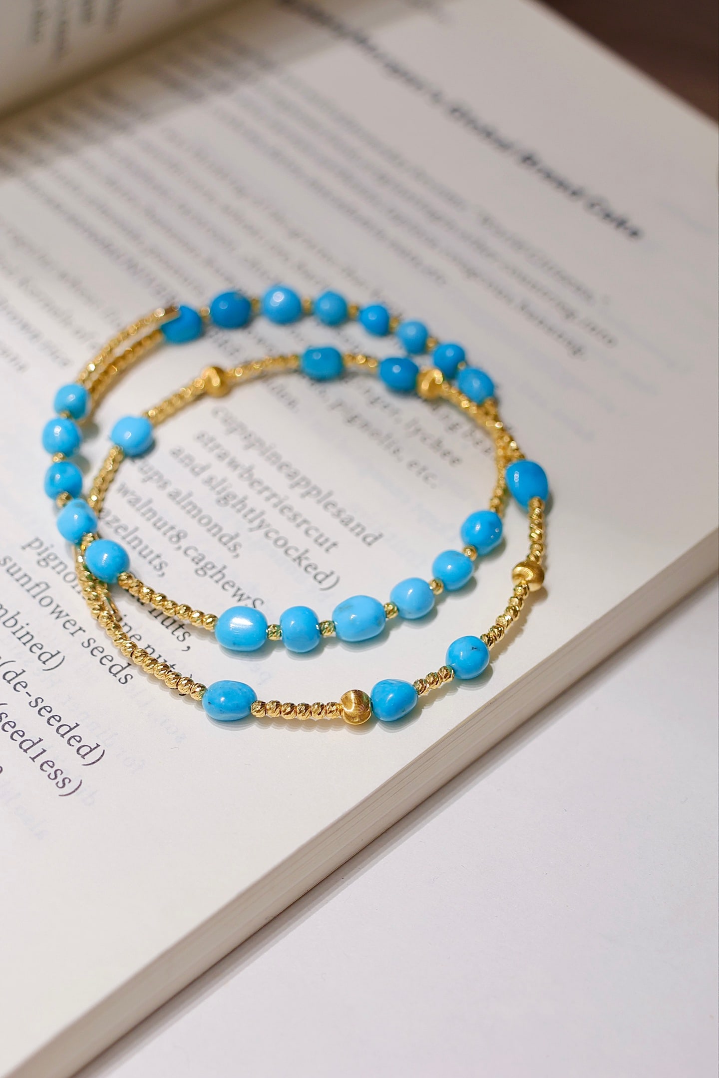 18K gold turquoise bracelet - 7