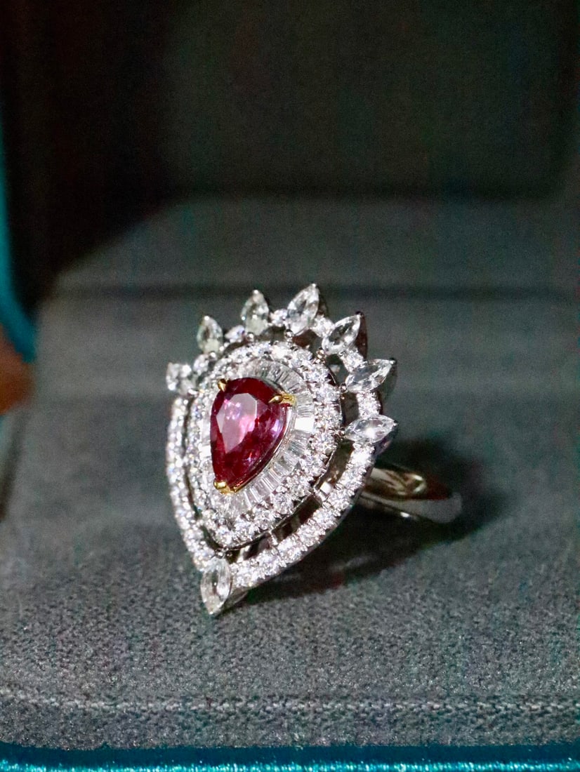 18K gold sapphire ring - 2