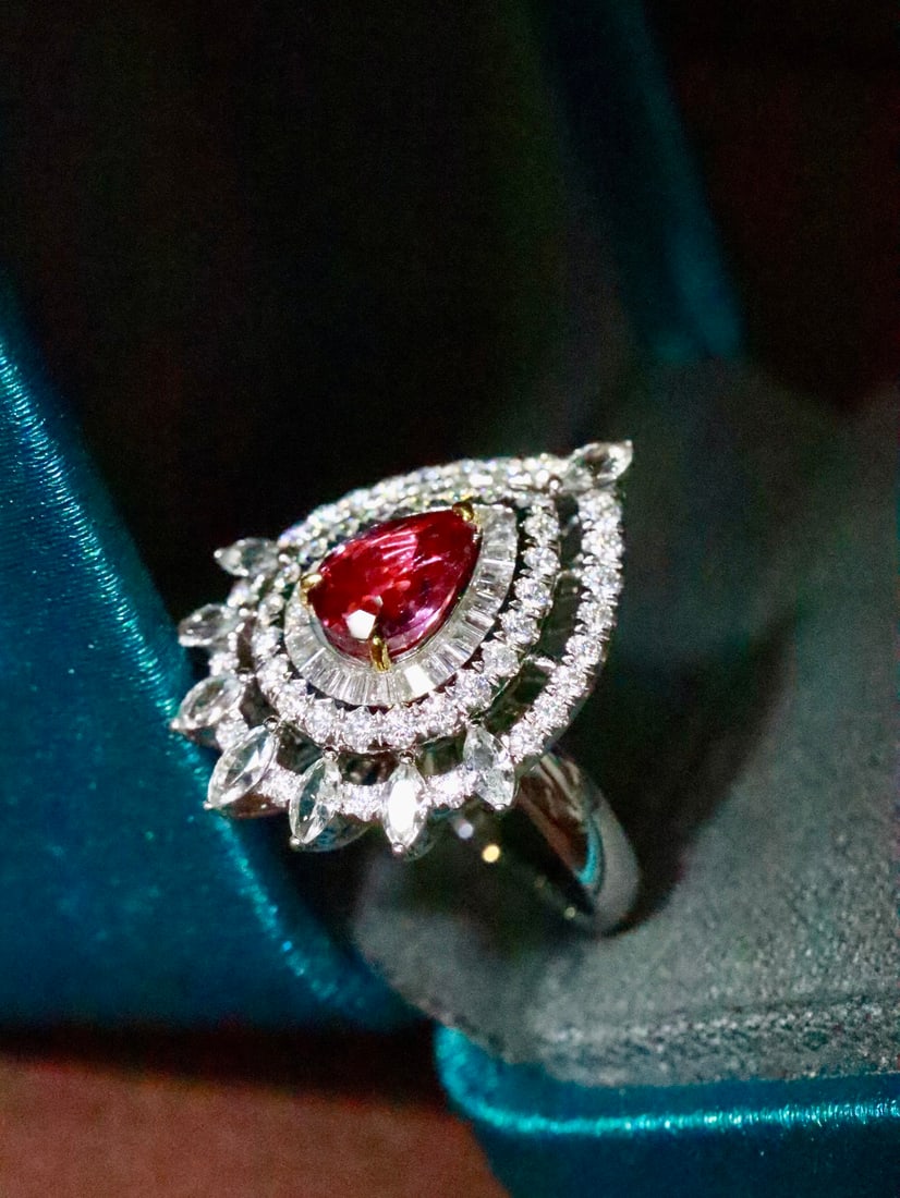 18K gold sapphire ring - 3