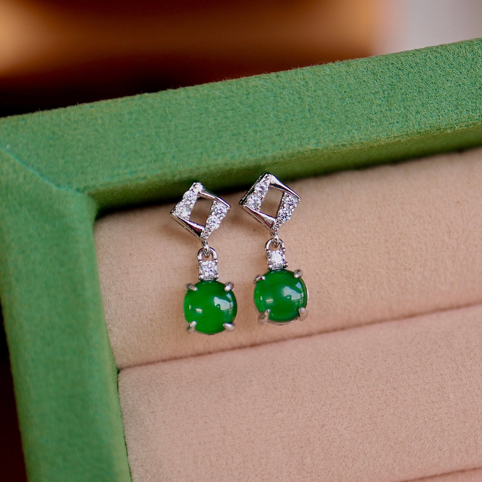 Jade earrings - 2