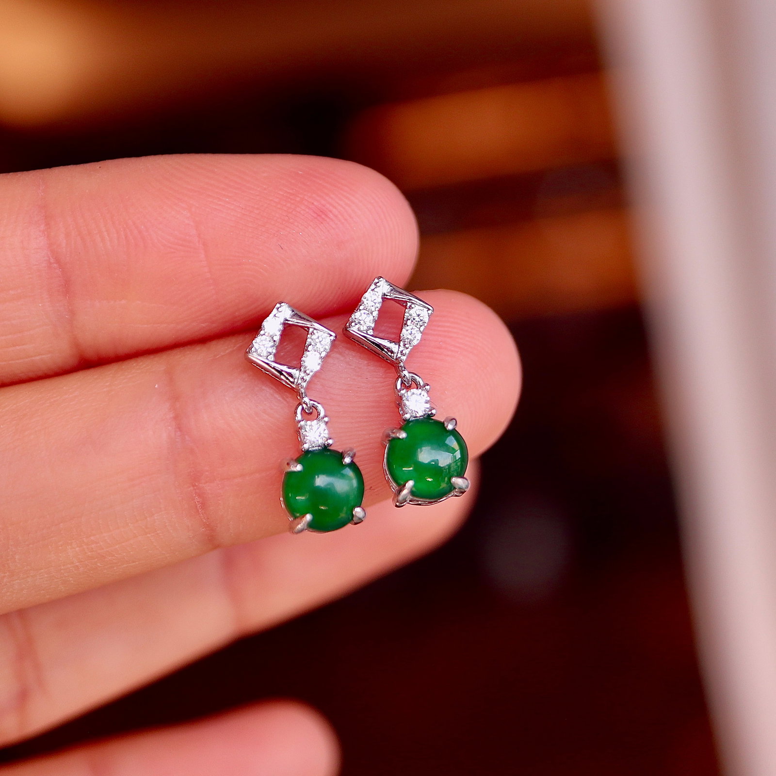 Jade earrings - 6