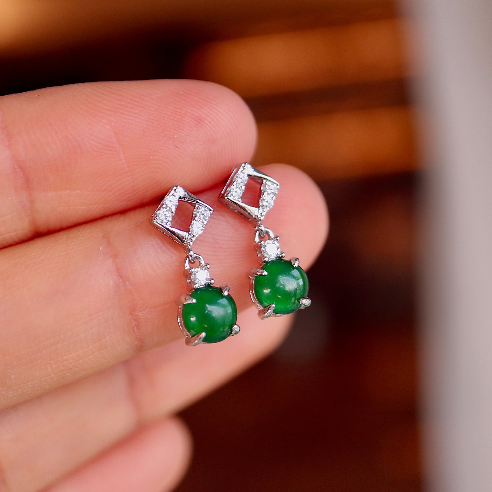 Jade earrings - 7