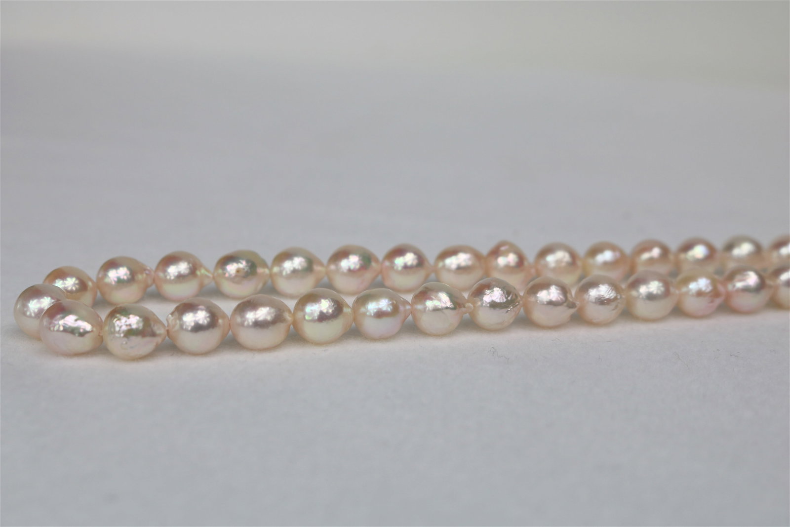 8-8.5mm Japanese Akoya Baroque Necklace with 14k Clasp - 2