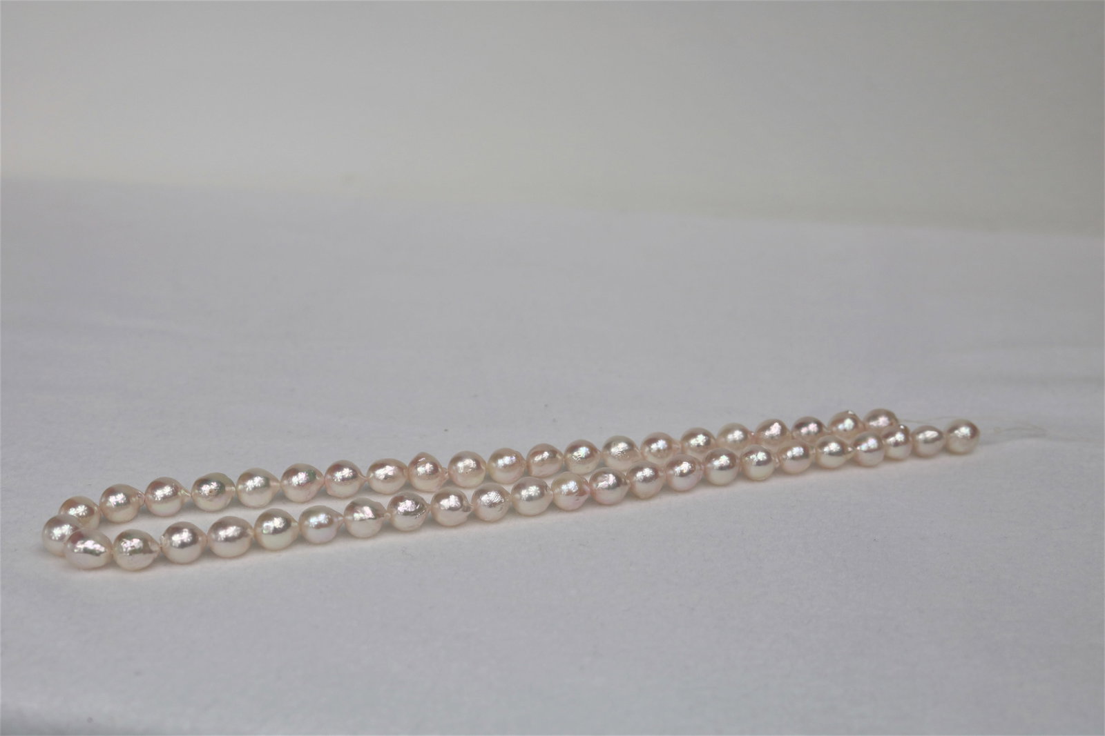 8-8.5mm Japanese Akoya Baroque Necklace with 14k Clasp - 3