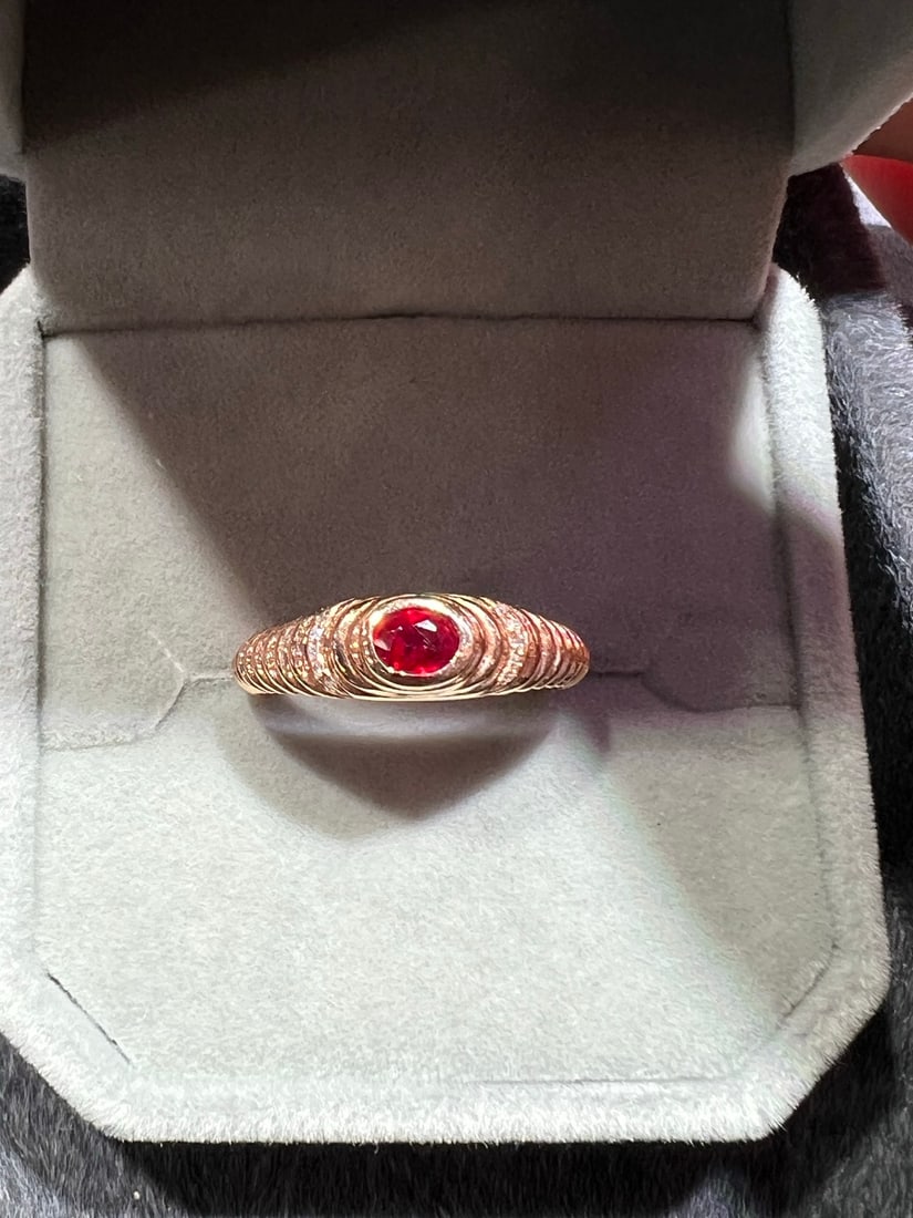 18K gold ruby ring - 4