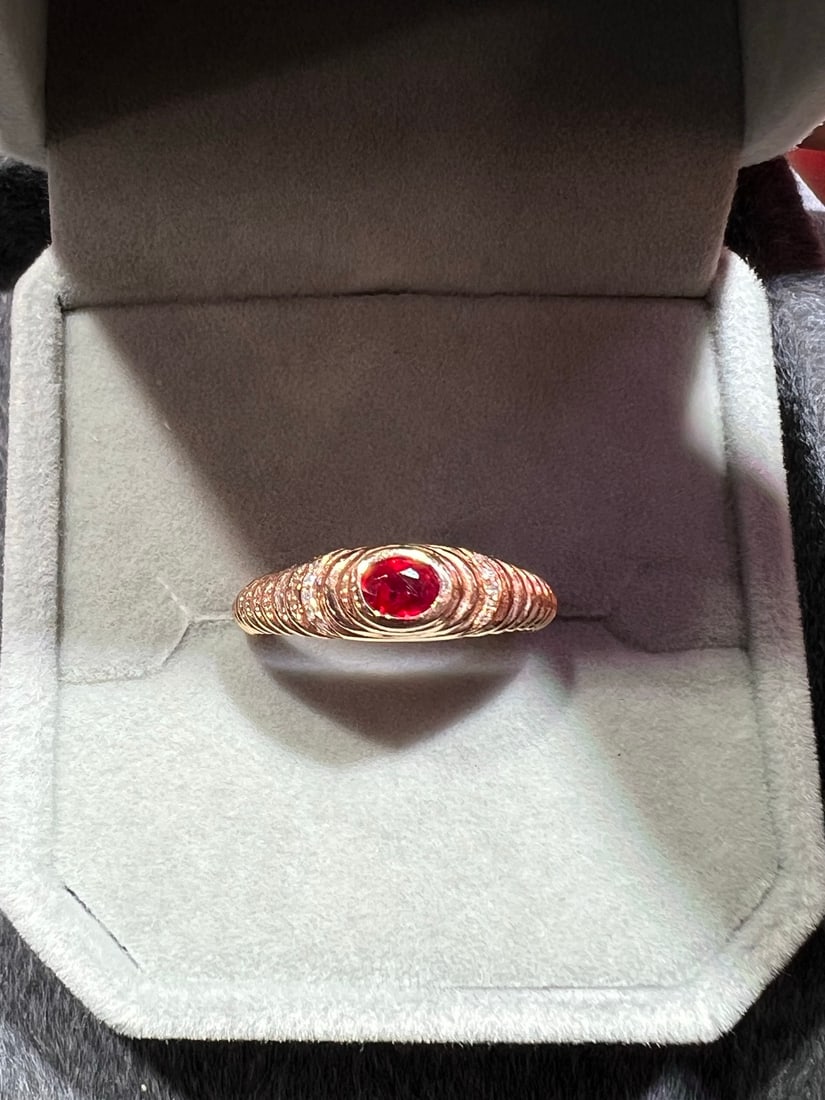 18K gold ruby ring - 6