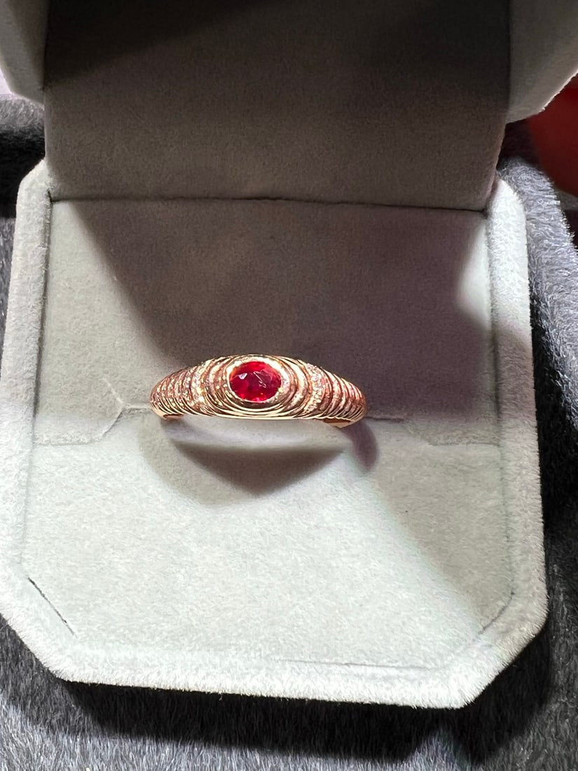 18K gold ruby ring - 7
