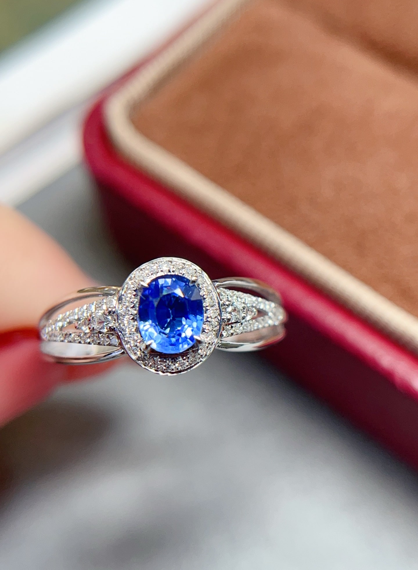 18K gold sapphire ring - 2