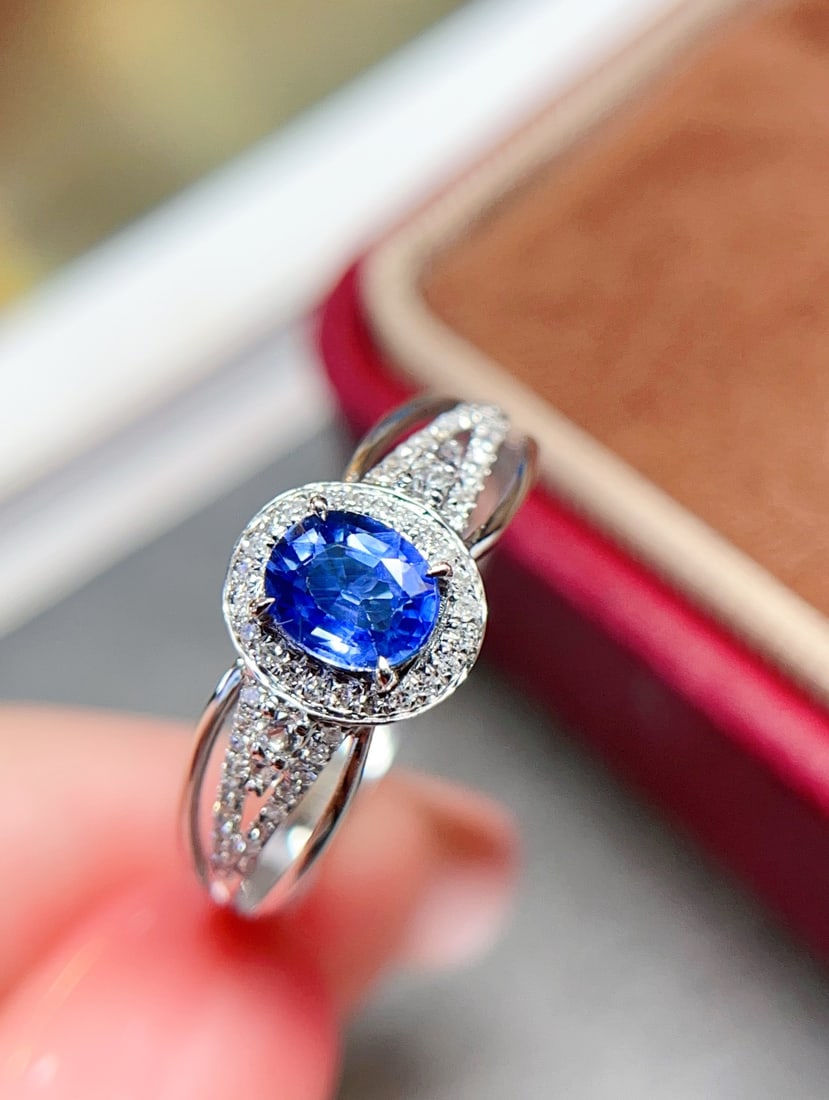 18K gold sapphire ring - 3