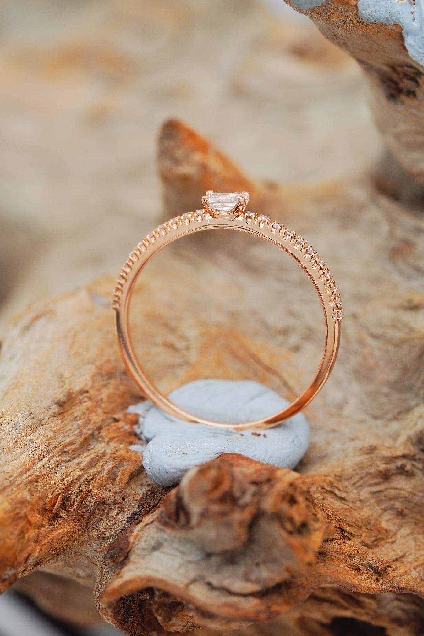 18K gold diamond ring - 2