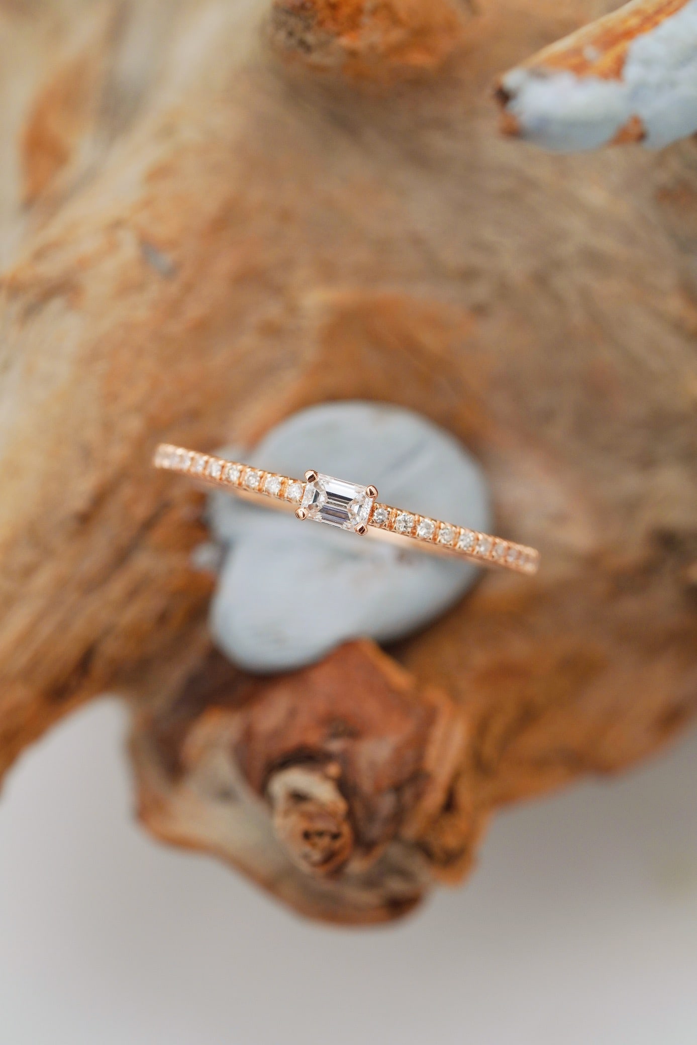 18K gold diamond ring - 3