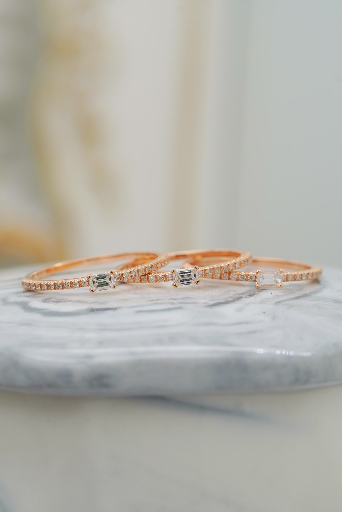 18K gold diamond ring - 5