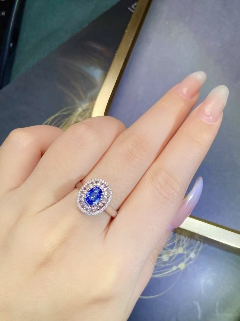 18K gold sapphire ring - 3