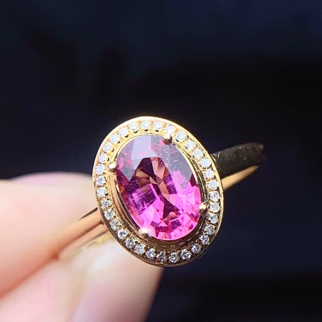 18K Gold Diamond and Tourmaline Ring (1 of 6)