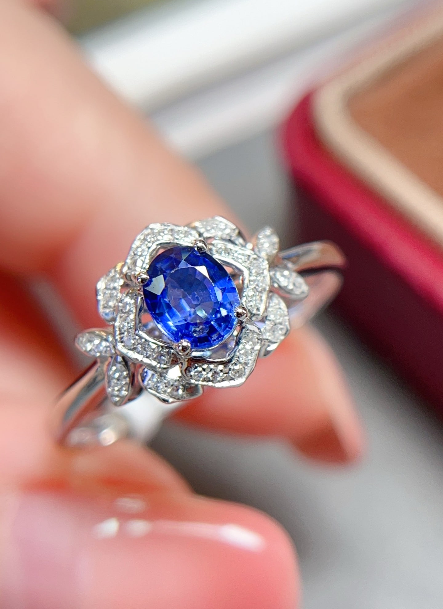 18K gold sapphire ring - 3