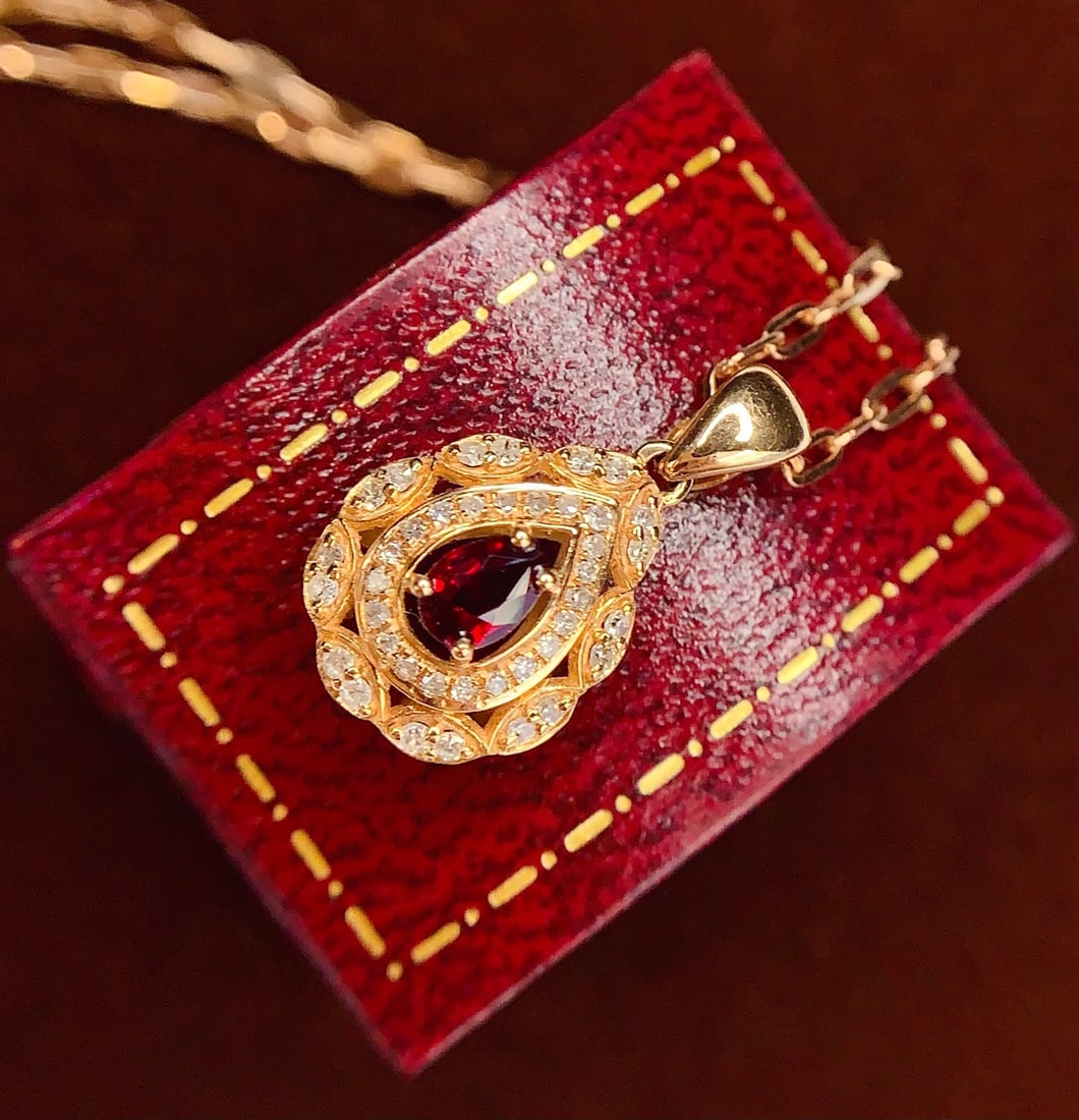 18K Gold Ruby Pendant - 5