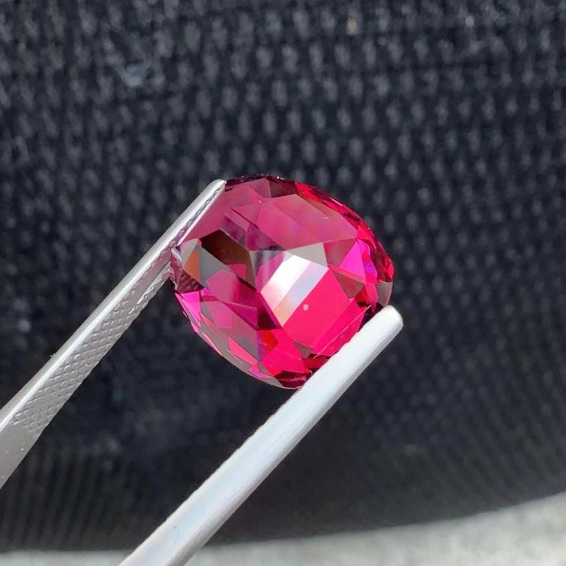 Natural Raspberry Pink Sparkly Garnet Cushion Cut Loose Gemstone From Tanzania, 12.57 Carat - 2