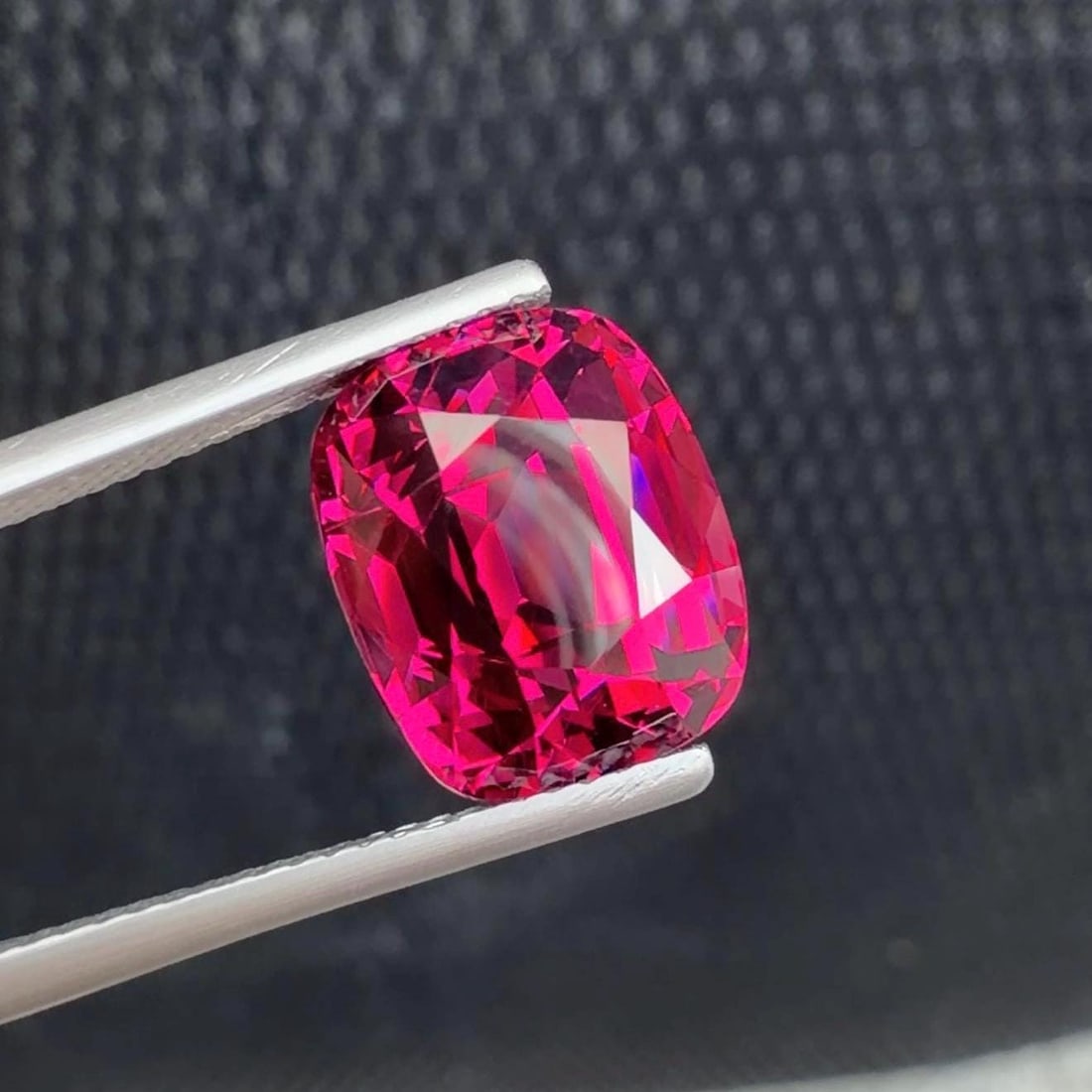 Natural Raspberry Pink Sparkly Garnet Cushion Cut Loose Gemstone From Tanzania, 12.57 Carat - 3