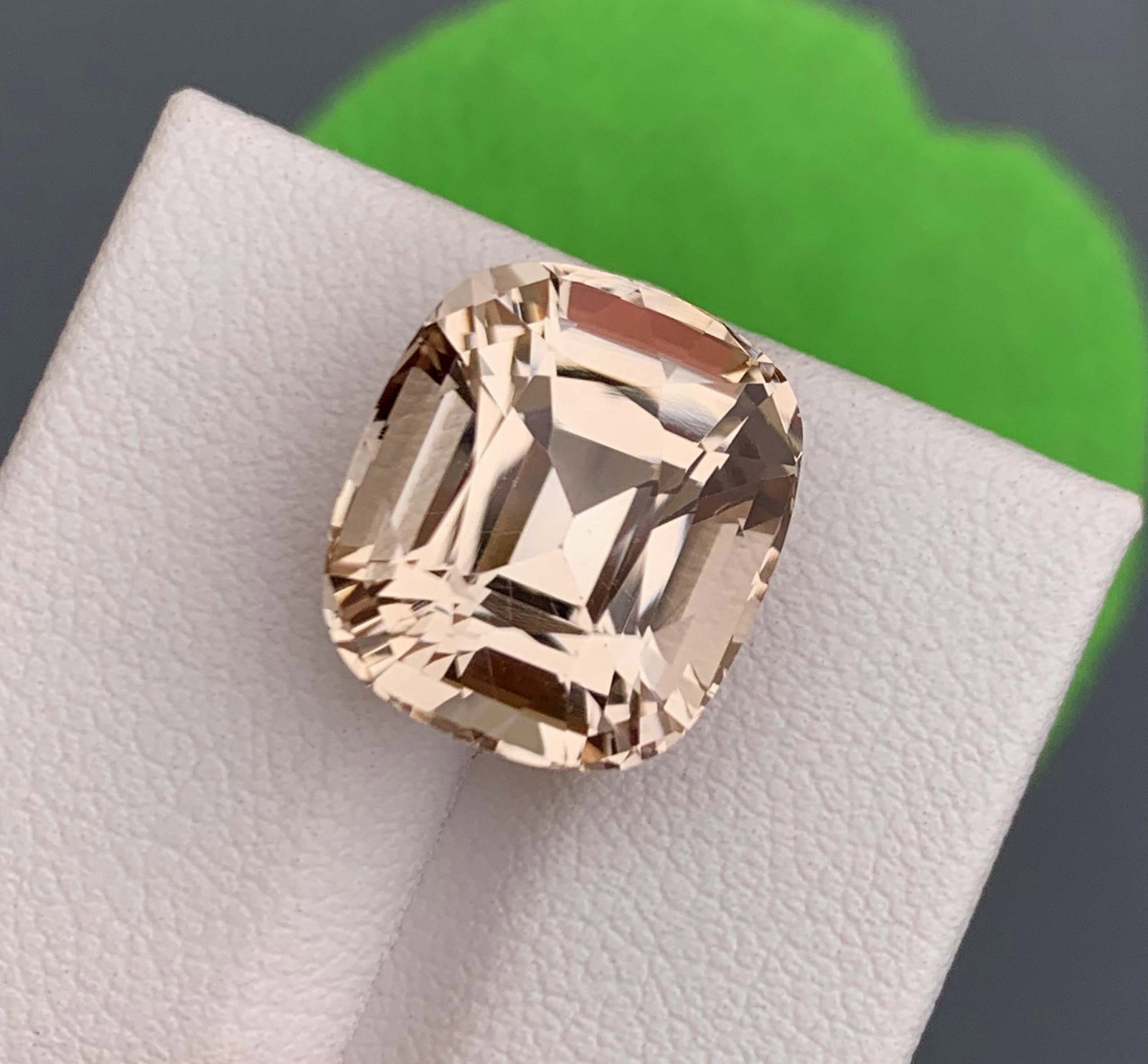 Natural Imperial Topaz Gemstone: 13.67 Carat Golden Yellow Cushion Cut - 4