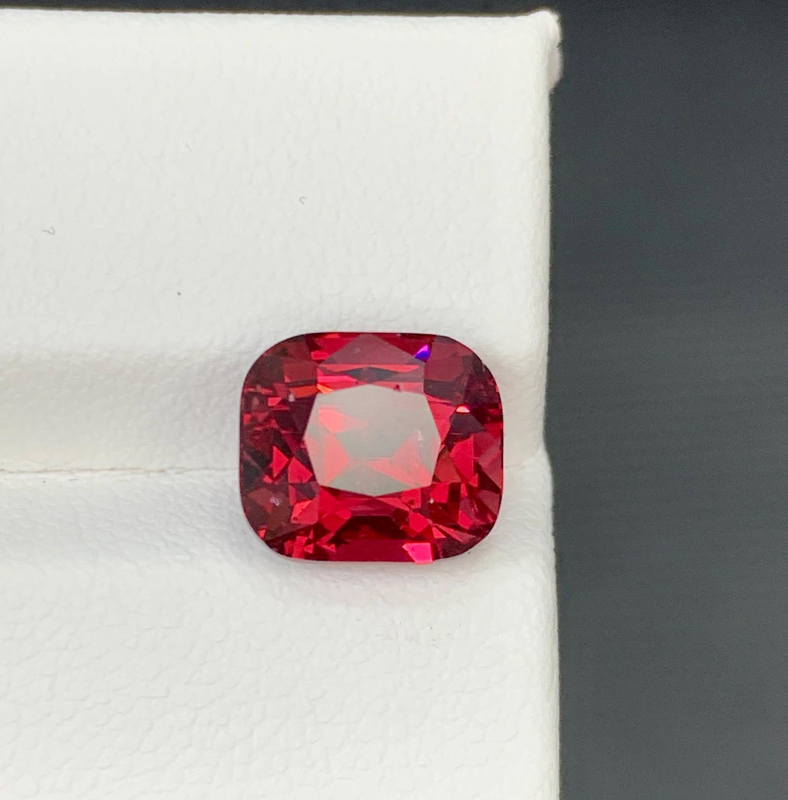 Cherry Red Unique Garnet Cushion Cut Loose Gemstone From Tanzania - 5.190 Carat - 2