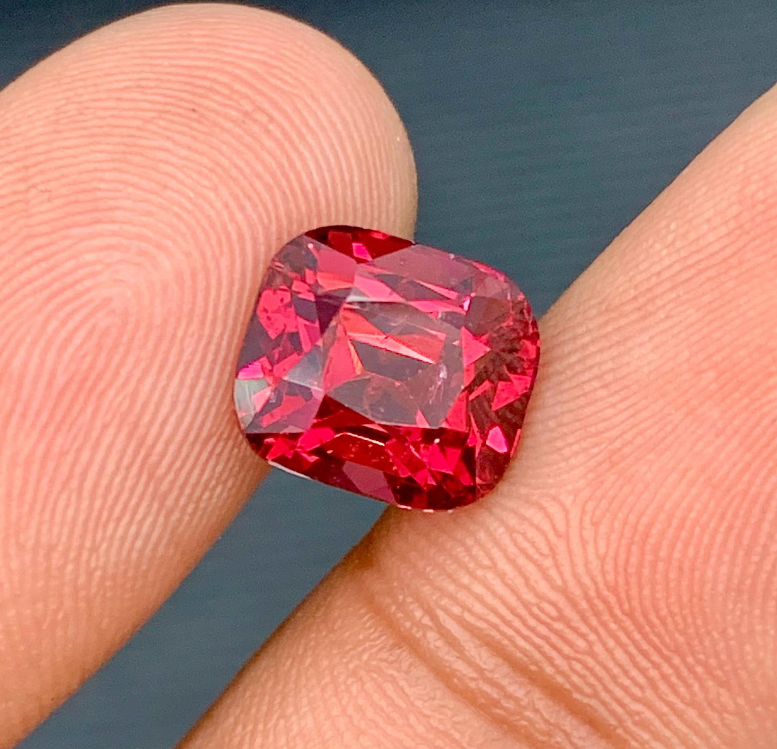 Cherry Red Unique Garnet Cushion Cut Loose Gemstone From Tanzania - 5.190 Carat - 5