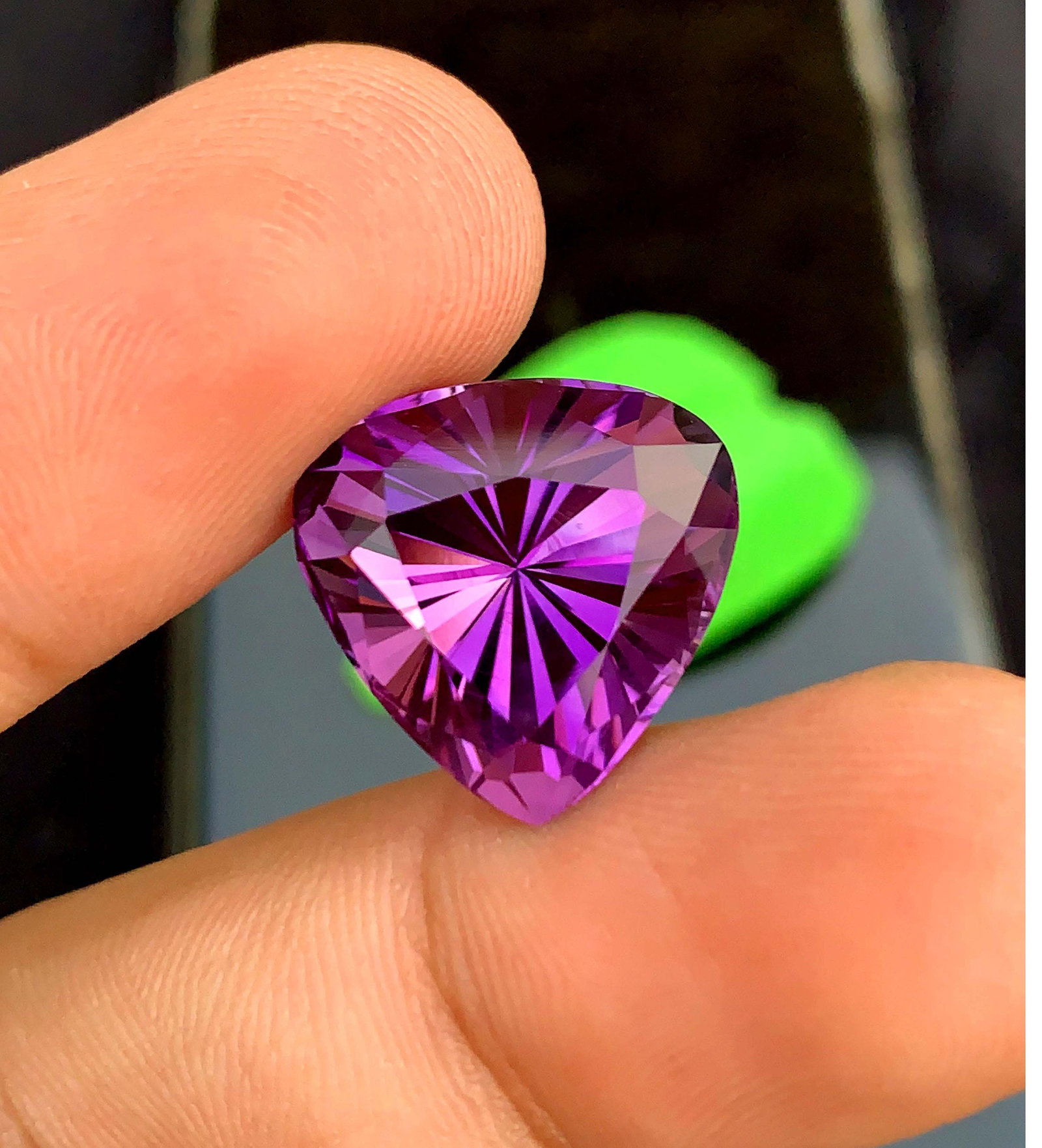 Pinkish Purple Amethyst Gemstone: 18.55 Carat Pear Cut for Jewelry (1 of 4)