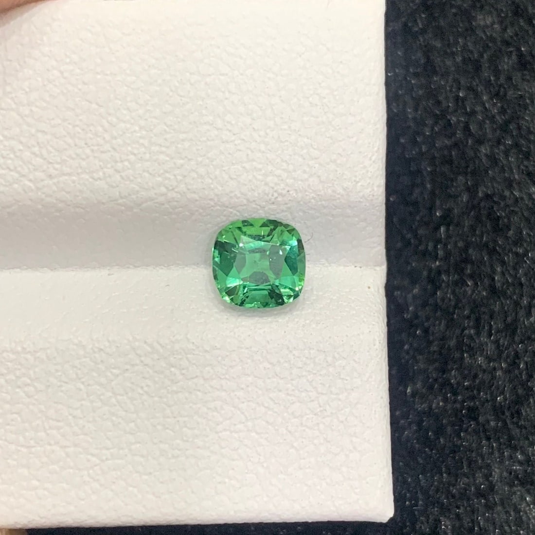 Forest Green Tourmaline Gemstone: 0.95 Carat Cushion Cut Stone - 6