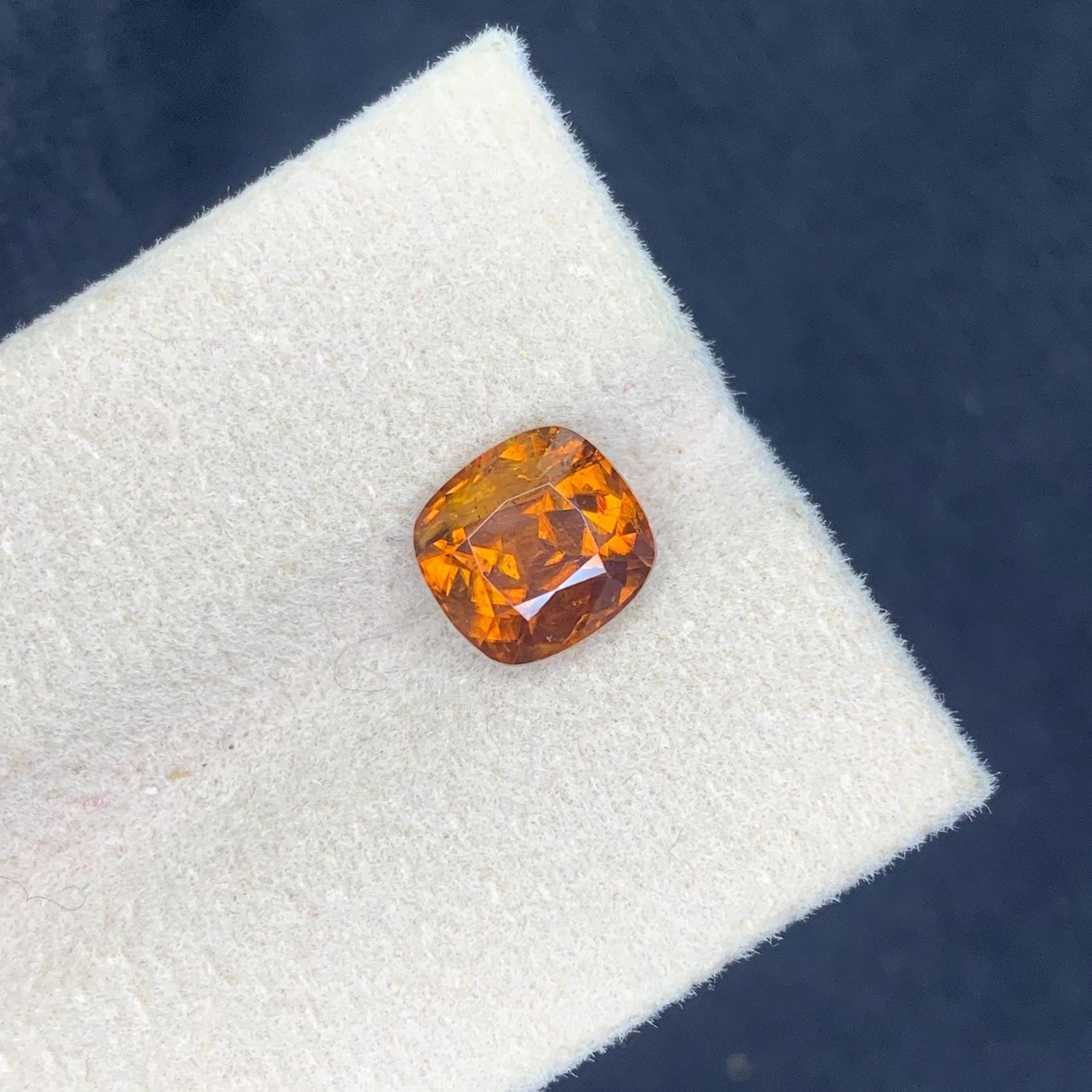 Honey Brown Bastnasite Gemstone: 3.52 Carat Cushion Cut (1 of 7)