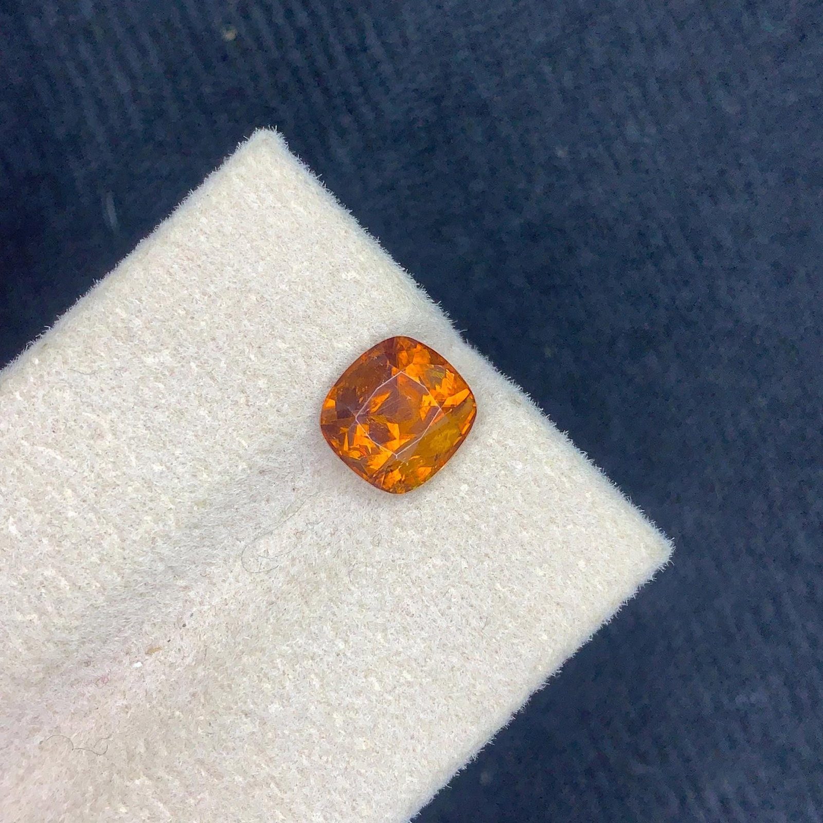 Honey Brown Bastnasite Gemstone: 3.52 Carat Cushion Cut - 5